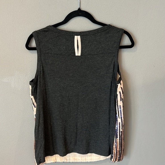 Anthropologie Tiny Neutral Sequin Tank Top Size Small - Picture 5 of 6